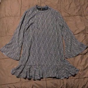 Eclair black and white polka dot dress in medium